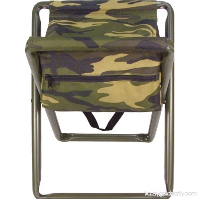 Woodland Camouflage - Military Deluxe Folding Stool with Pouch